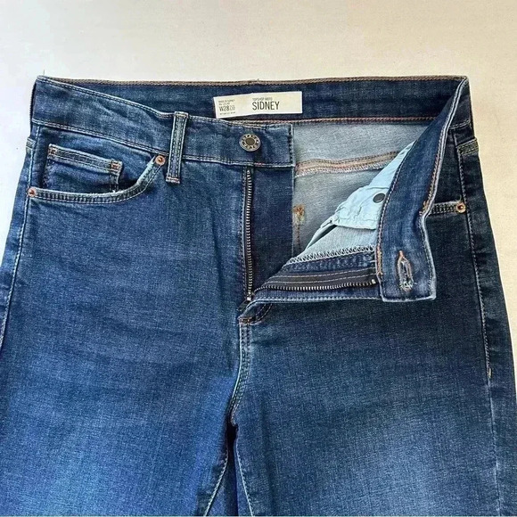 Topshop Moto Sidney Skinny Jeans Mid Rise  Dark Blue Size 26 - Picture 13 of 16